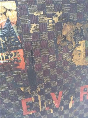 Lot 767 - An early 20th century French leather-bound trunk possibly by Goyard