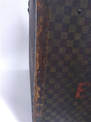 Lot 767 - An early 20th century French leather-bound trunk possibly by Goyard