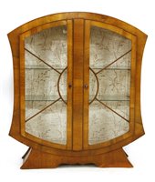 Lot 73 - An Art Deco walnut display cabinet