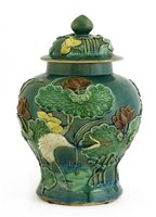 Lot 114 - A Chinese porcelain jar and cover