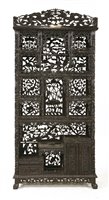 Lot 313 - A Chinese blackwood display cabinet