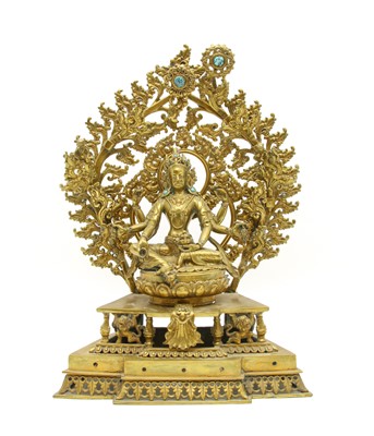 Lot 143 - A Chinese bronze bodhisattva