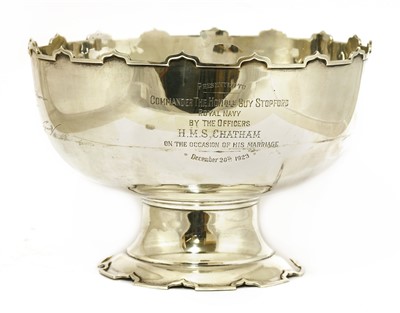 Lot 127 - A silver rose bowl
