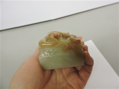 Lot 156 - A Chinese jade seal