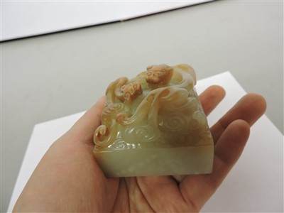 Lot 156 - A Chinese jade seal