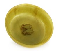Lot 167 - A Chinese jade 'twin-fish' dish