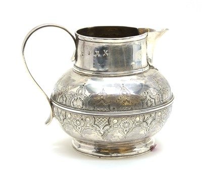 Lot 95 - A silver jug