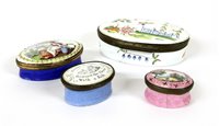 Lot 118 - Four enamel boxes