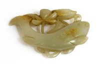 Lot 149 - A Chinese jade carp
