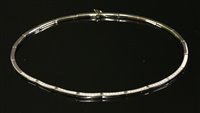 Lot 434 - A white gold diamond set collar