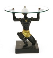 Lot 341 - A Blackamoor side table