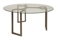 Lot 315 - A brass dining table