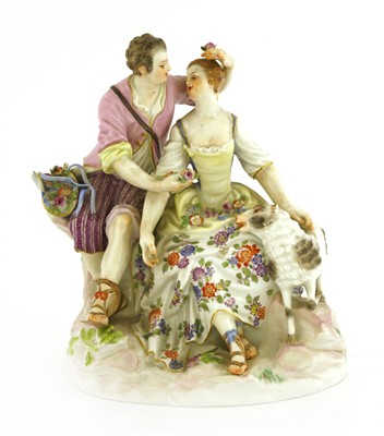 Lot 259 - A Meissen group