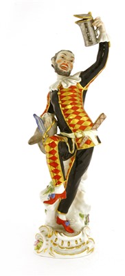 Lot 243 - A Meissen figure of an harlequin