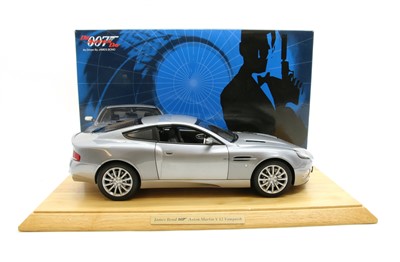 Lot 105 - A Kyosho 1:12 die cast model of Aston Martin V12 Vanquish 007