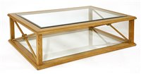 Lot 329 - A large oak coffee table