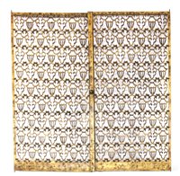 Lot 183 - A pair of pierced bronze doors