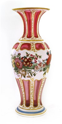 Lot 145 - A large Bohemian glass vase