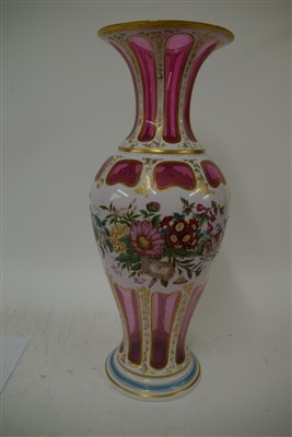 Lot 145 - A large Bohemian glass vase