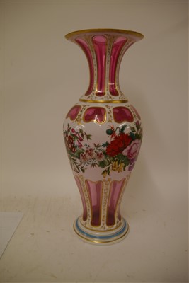 Lot 145 - A large Bohemian glass vase