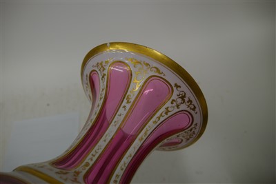 Lot 145 - A large Bohemian glass vase