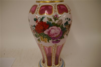 Lot 145 - A large Bohemian glass vase