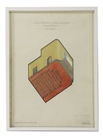 Lot 258 - Two Axonometric architectural drawings