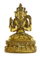 Lot 188 - A Chinese gilt bronze bodhisattva