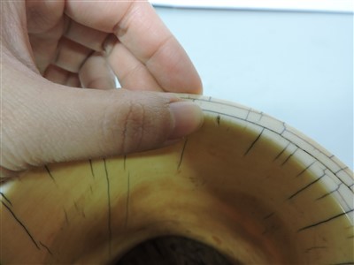 Lot 240 - A Chinese ivory brush pot
