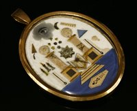 Lot 3 - A Georgian gilt metal masonic pendant
