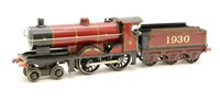 Lot 80 - A Basset Lowke 'O' gauge 4-4-0 Duke of York 1930 clockwork locomotive and six wheel tender
