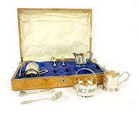 Lot 97 - A Russian silver tea set