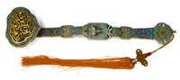Lot 200 - A Chinese cloisonné ruyi sceptre