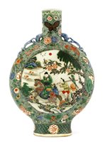 Lot 93 - A Chinese famille verte moon flask