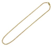 Lot 64 - A gold faceted hollow belcher chain