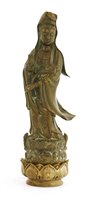 Lot 443 - A Chinese bronze Guanyin