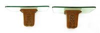Lot 366 - A pair of Italian maple console tables