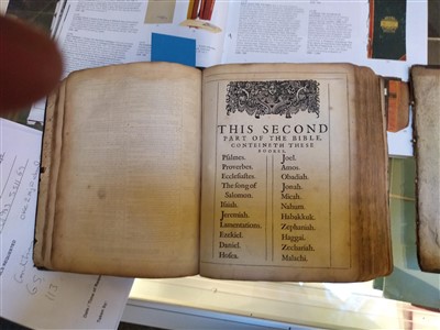 Lot 65 - THE BIBLE, dated 1599