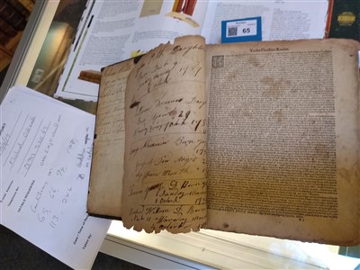 Lot 65 - THE BIBLE, dated 1599