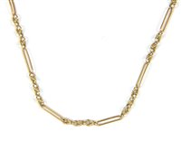 Lot 24 - A gold fetter and three link necklace