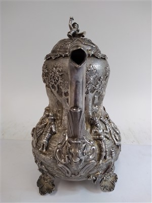 Lot 9 - A Victorian silver four-piece tea set
