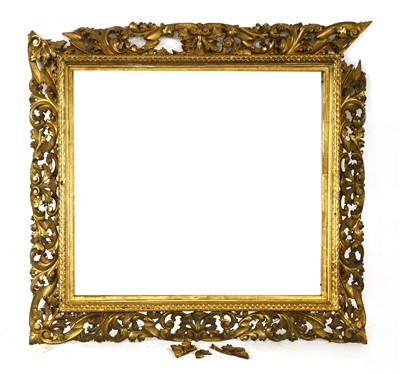 Lot 655 - A carved giltwood frame