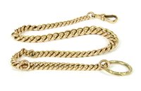 Lot 39 - A 9ct gold curb link Albert
