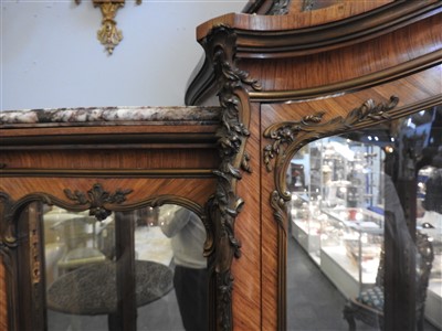 Lot 826 - A French kingwood and gilt bronze-mounted vitrine