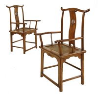 Lot 314 - A pair of Chinese armchairs