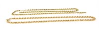 Lot 15 - Two 9ct gold rope chain necklaces