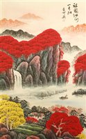 Lot 370 - A Chinese hanging scroll