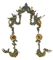 Lot 241 - A Chinese kingfisher ornament