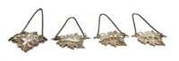 Lot 134 - Three silver and pierced wine labels