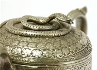 Lot 8 - An Indian silver two-handled sugar bowl and cover